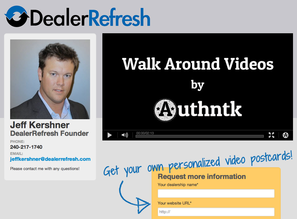 DealerRefresh Branded Authntk Landing Page