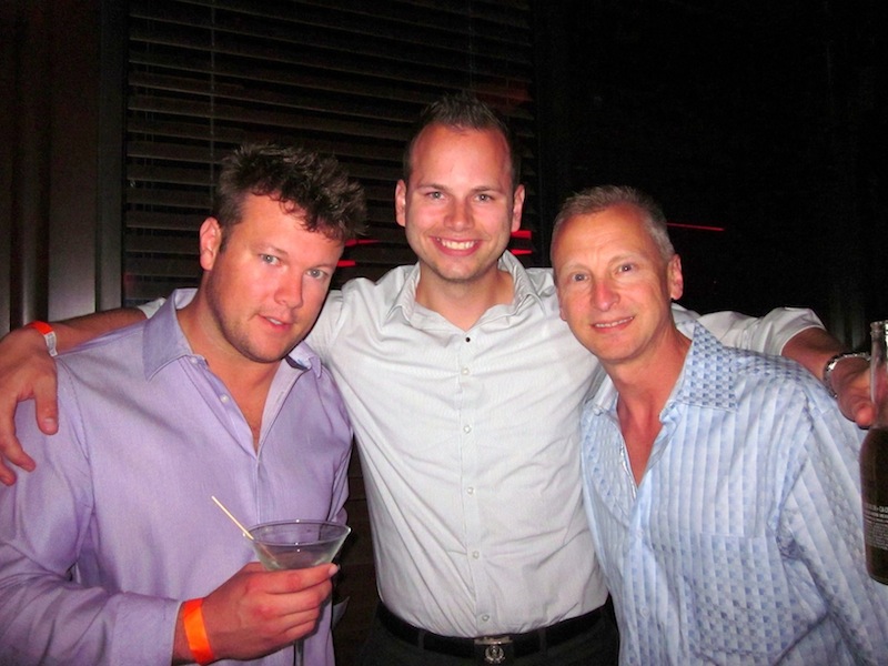 Jeff Kershner and Kevin Gordon get a head-start on me at The Blue Martini