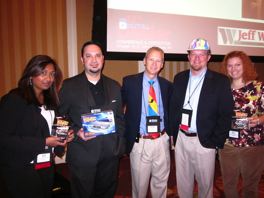 Subi Ghosh, Kevin Frye, Ryan Leslie, and Kelly Sue Wilson with some give-aways from my presentation. Check out Ryan's hat!