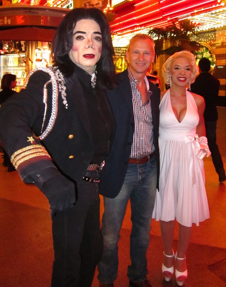 Hoping that Marilyn is squeezing my bum, but afraid it is Michael...