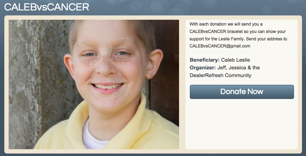 Caleb Donation Header