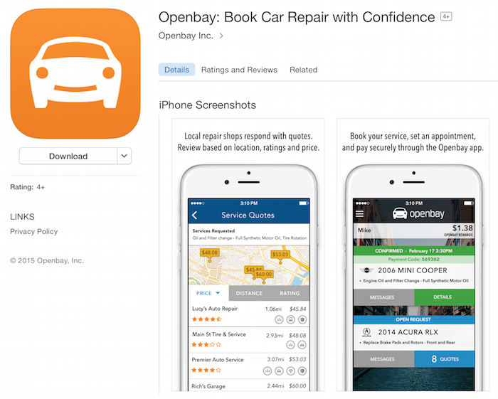 openbay sevice mobile app